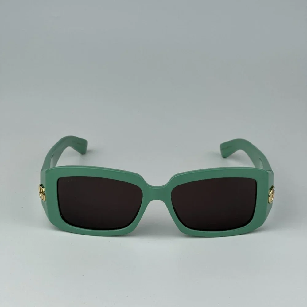 Gucci GG1403S 004 BRAND NEW Sunglasses Sage Green Gray Unisex Rectangle